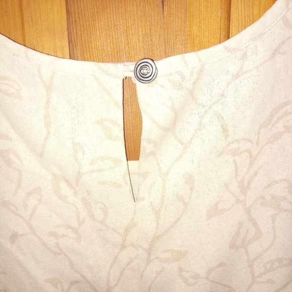 H Look 100% silk tan sleeveless dress size XL - Picture 3 of 4